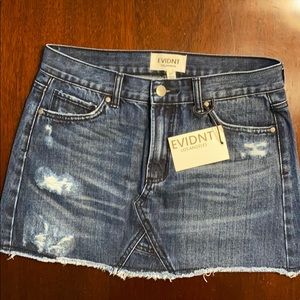 Dark denim mini skirt